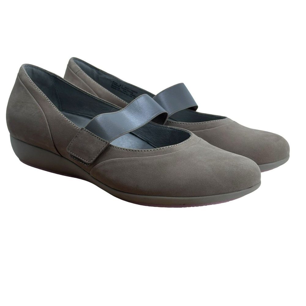 Dansko Kendra Taupe Nubuck Leather Mary Jane Shoes Women's EUR 41 US 10.5 - 11 M